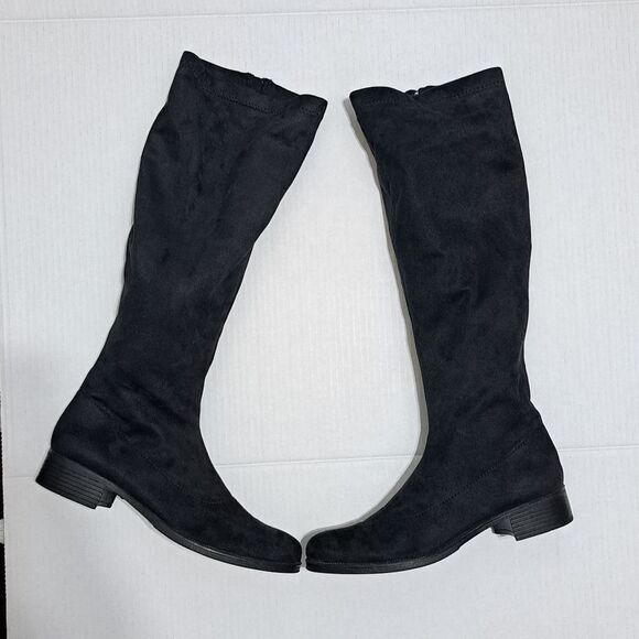 Bussola Siena Whimsygoth Microtec Soft Suede Goth Riding Boots 39 US 8-8:5 Black - Picture 17 of 17